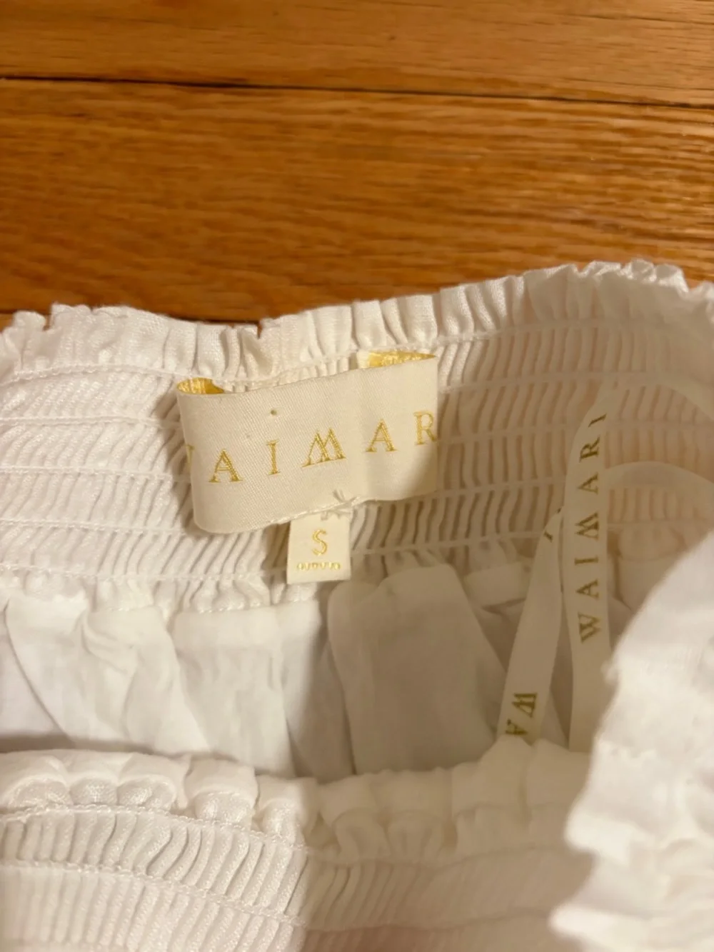 WAIMARI Chloe Smocked Linen Mini Skirt Size Small NWOT - Picture 6 of 7